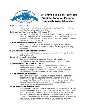Frequently Asked Car Donation Questions .